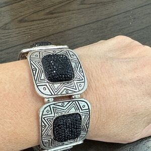 Elegant Black and Silver Bracelet